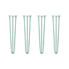 Hairpin Legs Set of 4, 3-Rod Design - Turquoise Powder Coated Finish