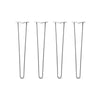 Hairpin Legs Set of 4, 3-Rod Design - Clear Coated Finish