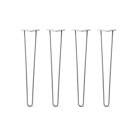 Hairpin Legs Set of 4, 3-Rod Design - Clear Coated Finish