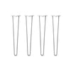 Hairpin Legs Set of 4, 2-Rod Design - Clear Coated Finish