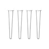 Hairpin Legs Set of 4, 2-Rod Design - Clear Coated Finish