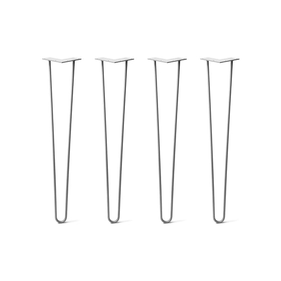 Hairpin Legs Set of 4, 2-Rod Design - Clear Coated Finish