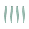 Hairpin Legs Set of 4, 3-Rod Design - Turquoise Powder Coated Finish