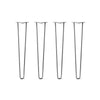 Hairpin Legs Set of 4, 3-Rod Design - Clear Coated Finish