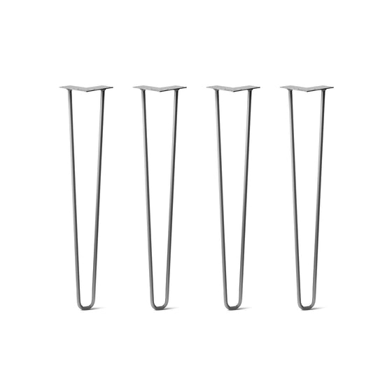 Hairpin Legs Set of 4, 3-Rod Design - Clear Coated Finish