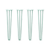 Hairpin Legs Set of 4, 3-Rod Design - Turquoise Powder Coated Finish