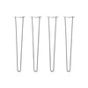 Hairpin Legs Set of 4, 3-Rod Design - Clear Coated Finish