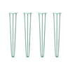 Hairpin Legs Set of 4, 3-Rod Design - Turquoise Powder Coated Finish
