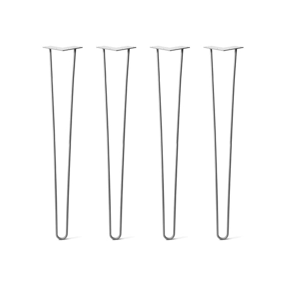Hairpin Legs Set of 4, 3-Rod Design - Clear Coated Finish