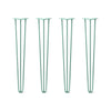 Hairpin Legs Set of 4, 3-Rod Design - Turquoise Powder Coated Finish