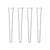 Hairpin Legs Set of 4, 2-Rod Design - Clear Coated Finish