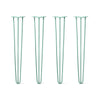 Hairpin Legs Set of 4, 3-Rod Design - Turquoise Powder Coated Finish