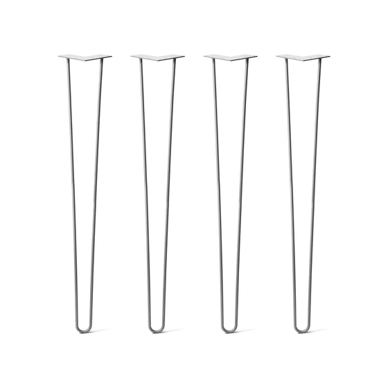 Hairpin Legs Set of 4, 3-Rod Design - Clear Coated Finish