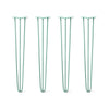 Hairpin Legs Set of 4, 3-Rod Design - Turquoise Powder Coated Finish