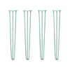 Hairpin Legs Set of 4, 3-Rod Design - Turquoise Powder Coated Finish