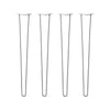 Hairpin Legs Set of 4, 3-Rod Design - Clear Coated Finish