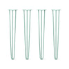 Hairpin Legs Set of 4, 3-Rod Design - Turquoise Powder Coated Finish