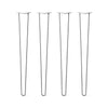Hairpin Legs Set of 4, 3-Rod Design - Clear Coated Finish