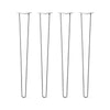 Hairpin Legs Set of 4, 3-Rod Design - Clear Coated Finish