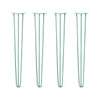 Hairpin Legs Set of 4, 3-Rod Design - Turquoise Powder Coated Finish