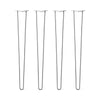 Hairpin Legs Set of 4, 3-Rod Design - Clear Coated Finish