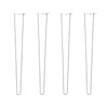 Hairpin Legs Set of 4, 2-Rod Design - White Powder Coated Finish