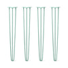 Hairpin Legs Set of 4, 3-Rod Design - Turquoise Powder Coated Finish