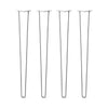 Hairpin Legs Set of 4, 3-Rod Design - Clear Coated Finish