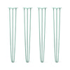 Hairpin Legs Set of 4, 3-Rod Design - Turquoise Powder Coated Finish