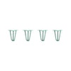 Hairpin Legs Set of 4, 3-Rod Design - Turquoise Powder Coated Finish
