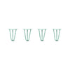 Hairpin Legs Set of 4, 3-Rod Design - Turquoise Powder Coated Finish