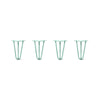 Hairpin Legs Set of 4, 3-Rod Design - Turquoise Powder Coated Finish