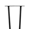 Hairpin Legs Set of 4, 2-Rod Design - Gloss Black Powder Coated Finish