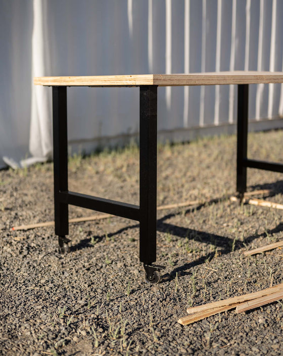 H Frame Metal Table