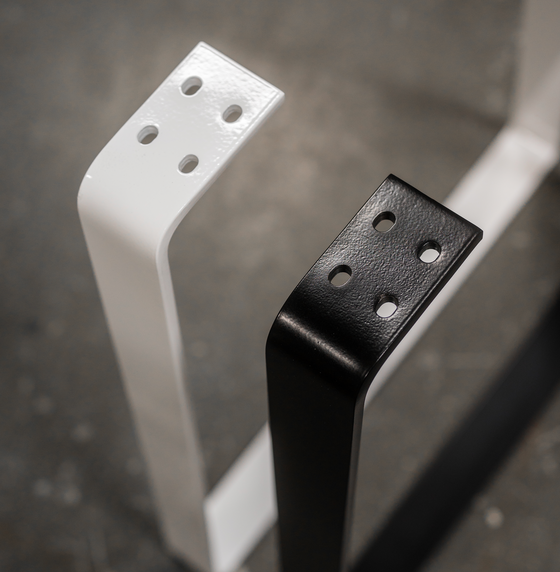 Square Metal Table Leg - U Shape - Close Up Mounting