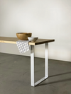 Modern Desk - White Powder Coated Square Metal Table Leg - U Shape