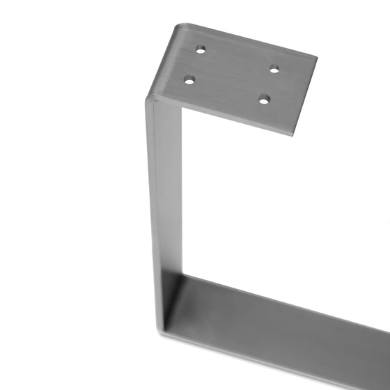 Standard Duty U-Shape Flat Bar Table Leg & Bench Base (Sold Separately) - Raw Steel