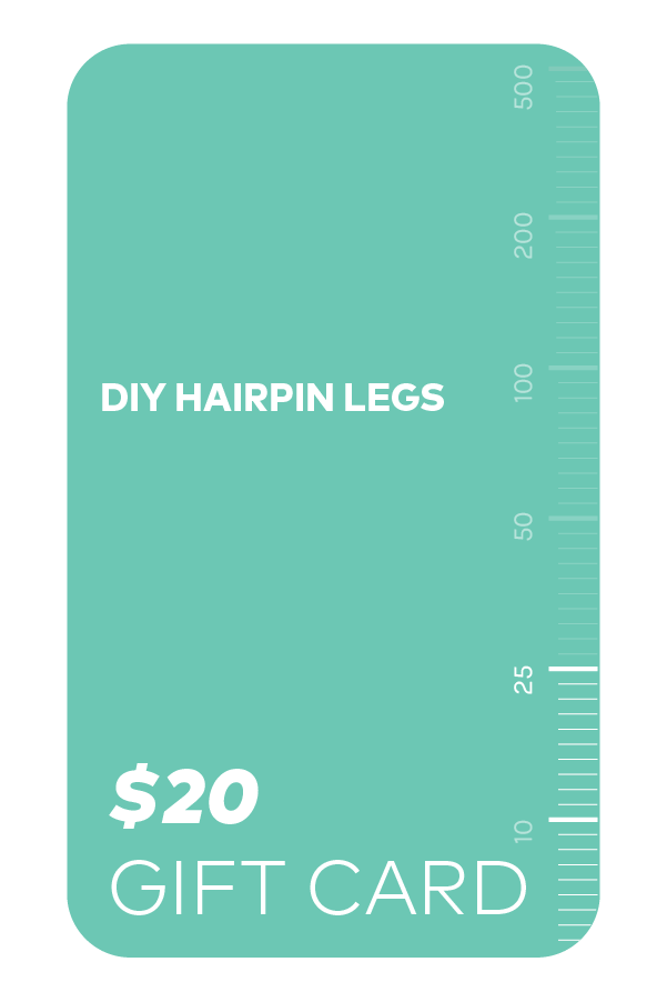 DIY Hairpin Legs Gift Cards Gift Cards
