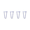 DIY Hairpin Legs Hairpin Leg Sets 10" / Midnight Blue (Navy) / 3/8" Hairpin Legs Set of 4, 2-Rod Design - Midnight Blue (Navy) Powder Coated Finish