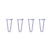 DIY Hairpin Legs Hairpin Leg Sets 11" / Midnight Blue (Navy) / 3/8" Hairpin Legs Set of 4, 2-Rod Design - Midnight Blue (Navy) Powder Coated Finish