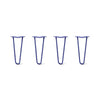 DIY Hairpin Legs Hairpin Leg Sets 12" / Midnight Blue (Navy) / 1/2" Hairpin Legs Set of 4, 2-Rod Design - Midnight Blue (Navy) Powder Coated Finish