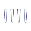 DIY Hairpin Legs Hairpin Leg Sets 21" / Midnight Blue (Navy) / 1/2" Hairpin Legs Set of 4, 2-Rod Design - Midnight Blue (Navy) Powder Coated Finish