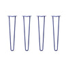 DIY Hairpin Legs Hairpin Leg Sets 25" / Midnight Blue (Navy) / 1/2" Hairpin Legs Set of 4, 2-Rod Design - Midnight Blue (Navy) Powder Coated Finish