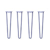 DIY Hairpin Legs Hairpin Leg Sets 26" / Midnight Blue (Navy) / 1/2" Hairpin Legs Set of 4, 2-Rod Design - Midnight Blue (Navy) Powder Coated Finish