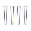 DIY Hairpin Legs Hairpin Leg Sets 28" / Midnight Blue (Navy) / 1/2" Hairpin Legs Set of 4, 2-Rod Design - Midnight Blue (Navy) Powder Coated Finish