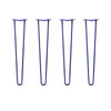 DIY Hairpin Legs Hairpin Leg Sets 29" / Midnight Blue (Navy) / 1/2" Hairpin Legs Set of 4, 2-Rod Design - Midnight Blue (Navy) Powder Coated Finish