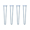 DIY Hairpin Legs Hairpin Leg Sets 29" / Midnight Blue (Navy) / 3/8" Hairpin Legs Set of 4, 2-Rod Design - Midnight Blue (Navy) Powder Coated Finish