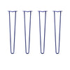 DIY Hairpin Legs Hairpin Leg Sets 30" / Midnight Blue (Navy) / 1/2" Hairpin Legs Set of 4, 2-Rod Design - Midnight Blue (Navy) Powder Coated Finish