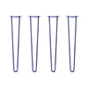 DIY Hairpin Legs Hairpin Leg Sets 31" / Midnight Blue (Navy) / 1/2" Hairpin Legs Set of 4, 2-Rod Design - Midnight Blue (Navy) Powder Coated Finish