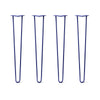 DIY Hairpin Legs Hairpin Leg Sets 33" / Midnight Blue (Navy) / 1/2" Hairpin Legs Set of 4, 2-Rod Design - Midnight Blue (Navy) Powder Coated Finish